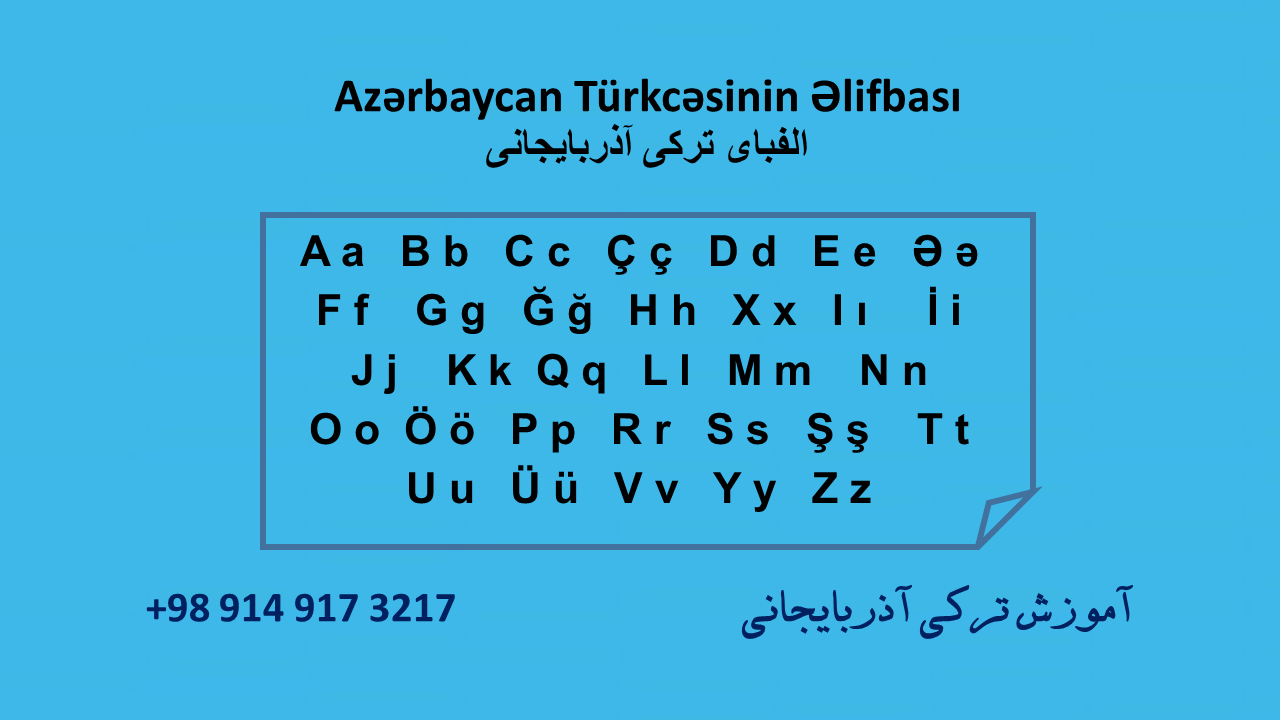 الفبای زبان ترکی آذری الفبای لاتین ترکی آذری آذربایجان